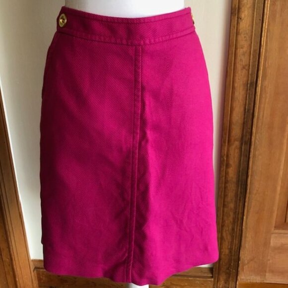 TALBOTS Gold Button Accent A Line Skirt with Pockets Lined 10P - Picture 8 of 15